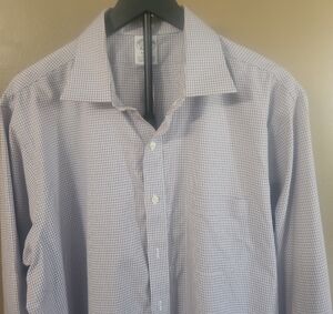 Brooks Brothers Light Blue Checkered Dress Shirt